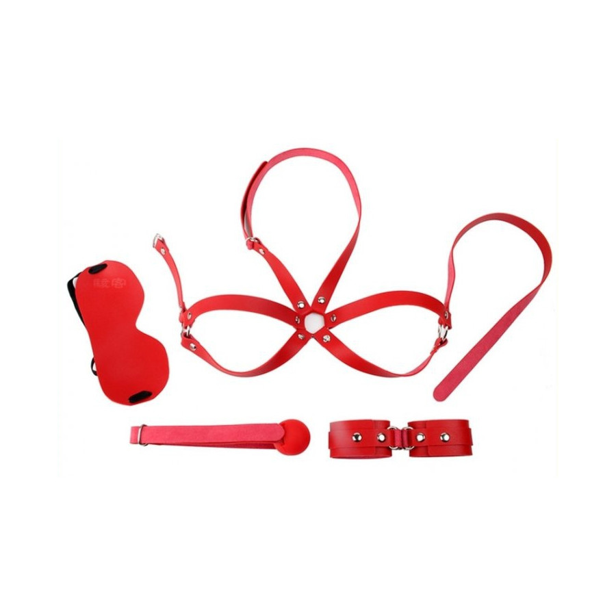 Kit d'Initiation BDSM OBEDIENCE 4 pièces Rouge