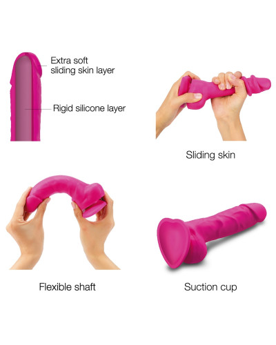 Gode Sliding Skin Strap-On-Me S 13 x 3.7cm Rose