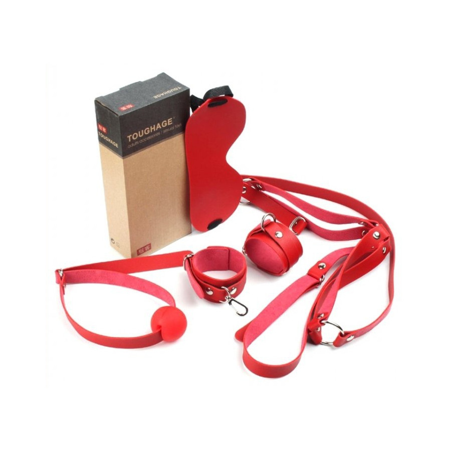 Kit d'Initiation BDSM OBEDIENCE 4 pièces Rouge