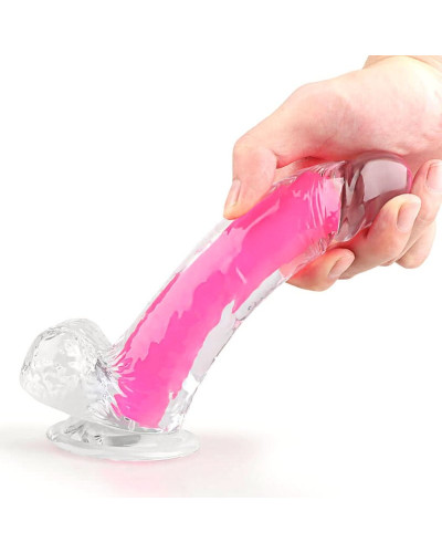 Gode phosphorescent Color Glow 15 x 4.5cm Rose