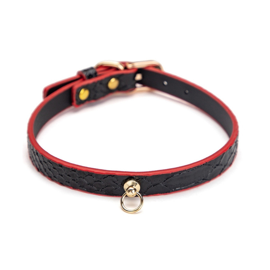 Kit Bdsm 7 Pièces Caiman noir-Rouge