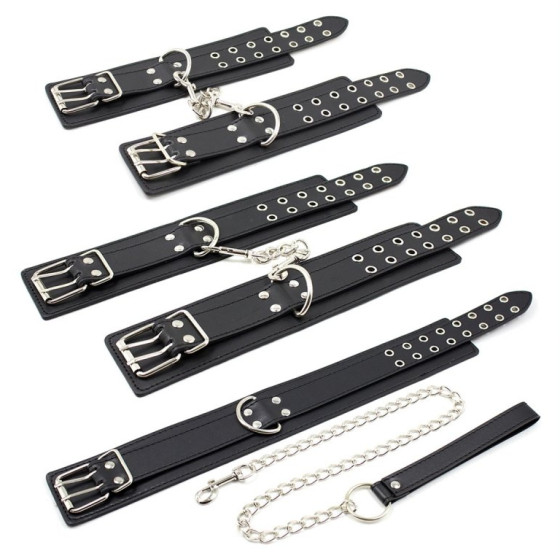 Kit Menottes et Collier Double Pin Noir