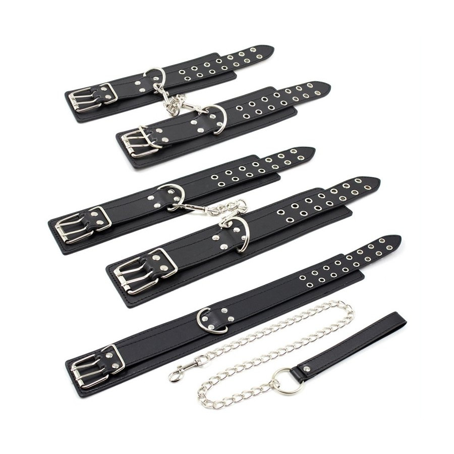 Kit Menottes et Collier Double Pin Noir