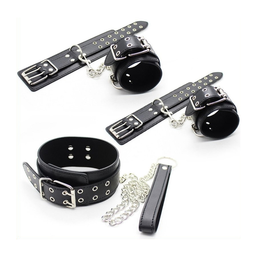 Kit Menottes et Collier Double Pin Noir
