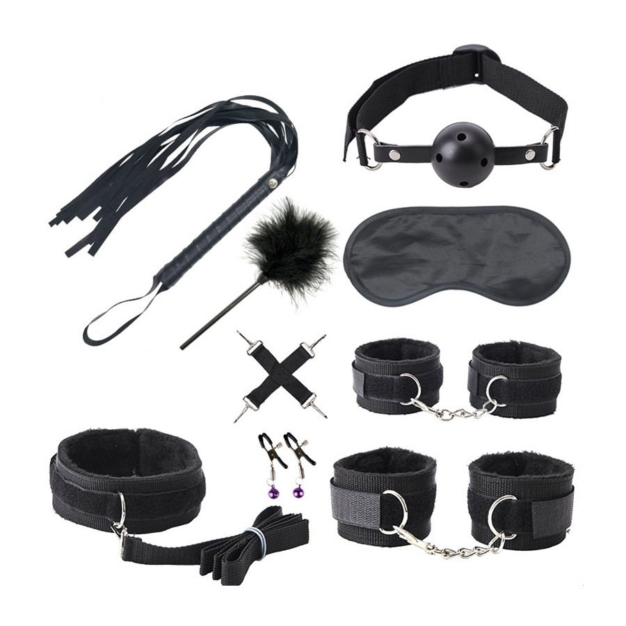 Kit Bondage Push 9 pièces Noir