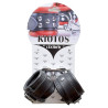 Menottes en cuir pour poignets 5cm Noir