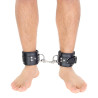 Menottes Rembourrées en cuir pour chevilles Noir