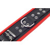 Menottes en cuir pour poignets Noir-Rouge