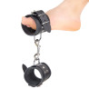 Menottes en cuir pour chevilles Noir