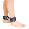 Menottes Rembourrées en cuir pour chevilles Noir