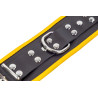 Menottes en cuir pour Chevilles Noir-Jaune