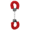 Menottes Pleasure Furry Rouges