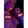 Menottes phosphorescentes pour poignets Glow Pink Taboom