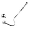 Crochet anal en métal avec poignée Double Ball 10cm