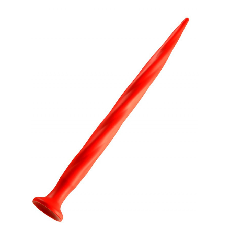 Gode long Stretch Worm N°1 - 39 x 3cm Rouge