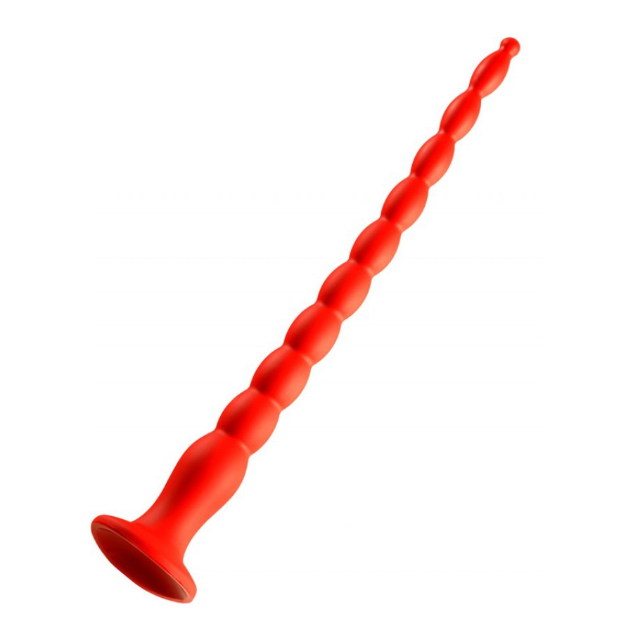 Gode long Stretch Worm N°2 - 40 x 4cm Rouge