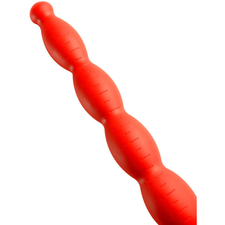 Gode long Stretch Worm N°2 - 40 x 4cm Rouge