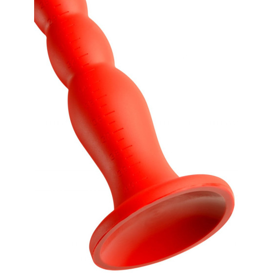 Gode long Stretch Worm N°2 - 40 x 4cm Rouge