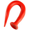 Gode long Stretch Worm N°3 - 48 x 3.7cm Rouge