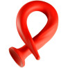 Gode long Stretch Worm N°5 - 64 x 5.2cm Rouge