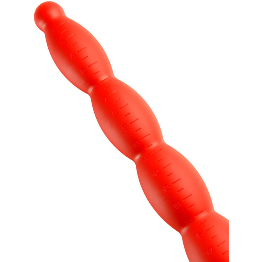 Gode long Stretch Worm N°6 - 60 x 6cm Rouge