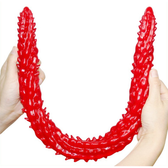 Gode long Barded 60 x 4cm Rouge