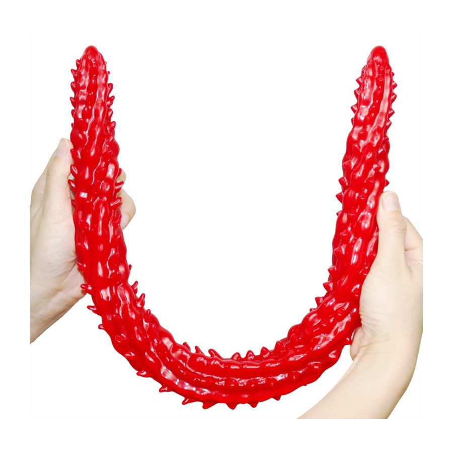 Gode long Barded 60 x 4cm Rouge
