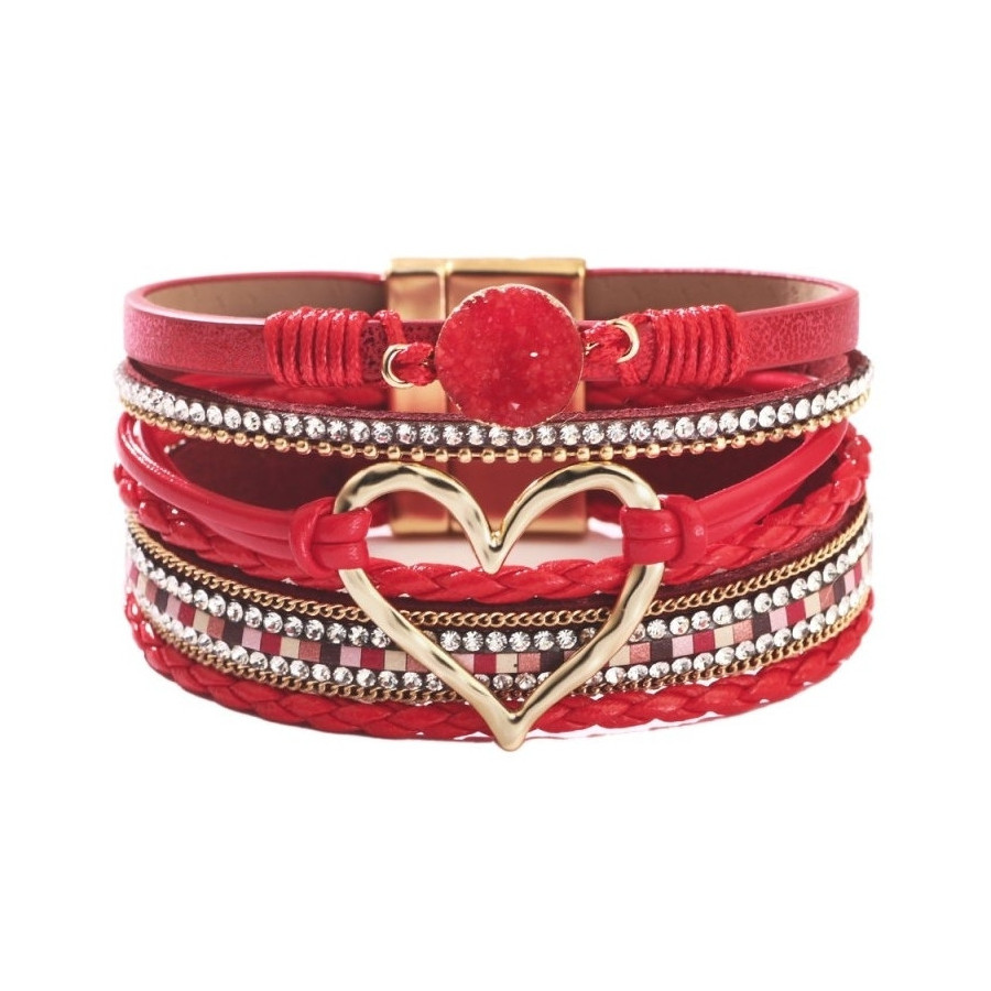 Bracelet Heart Shape Rouge