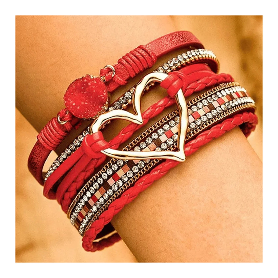 Bracelet Heart Shape Rouge