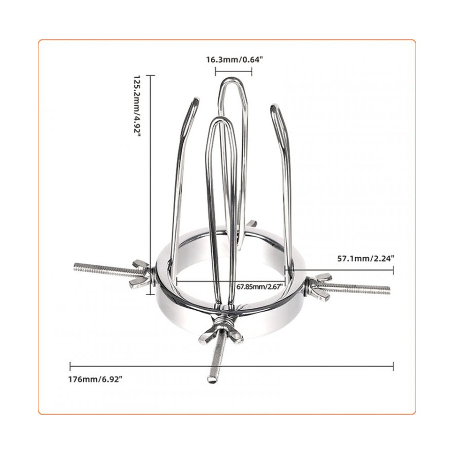 Speculum Anal métal Long Pipe 11.5cm