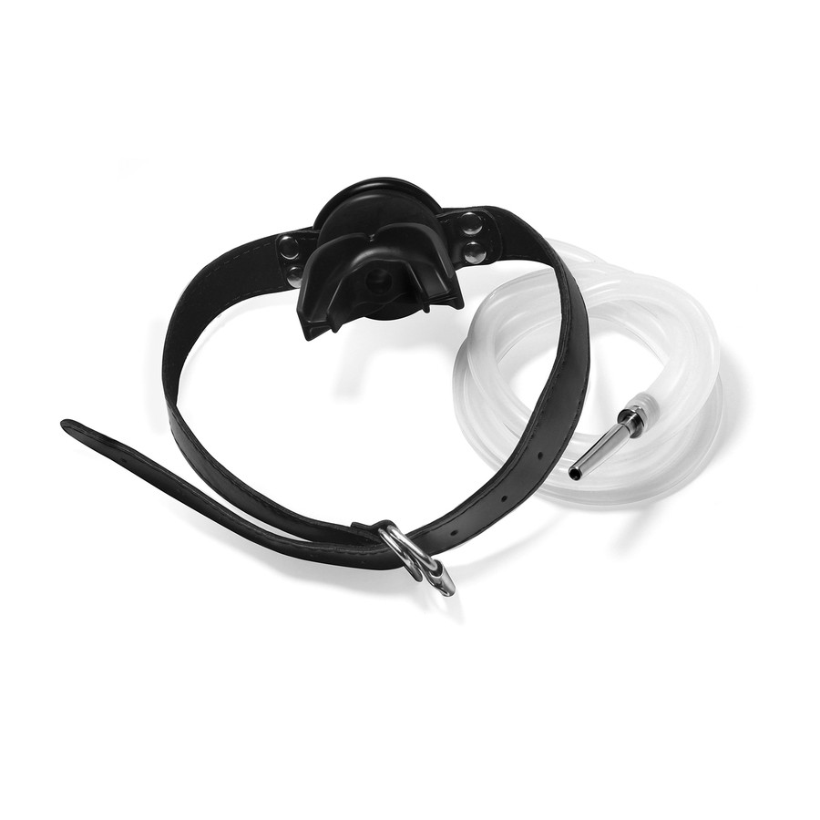 Plug Pénis avec Bâillon Urinoir - Plug 4 x 0.7cm Noir