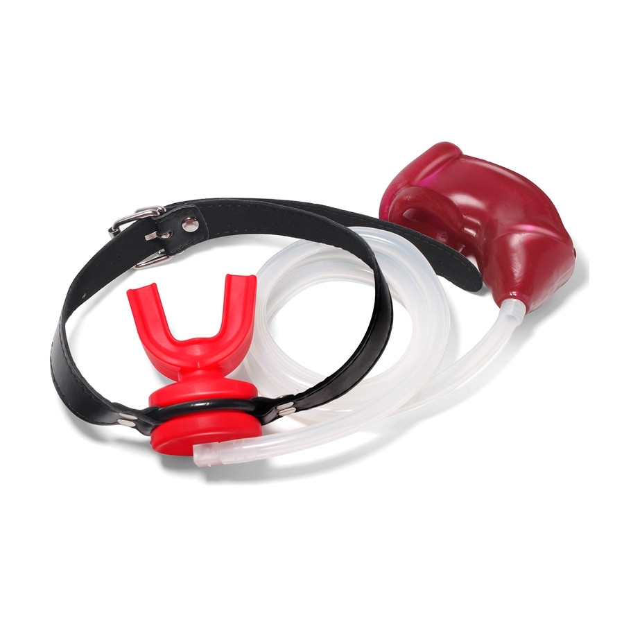 Bâillon Urinoir avec Cage souple Rouge Bâillon Urinoir avec Cage souple Rouge