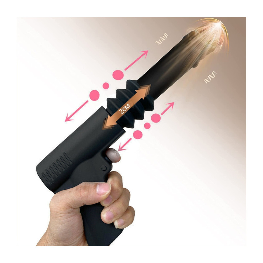Gode vibrant avec poussée Fuck Gun 10 x 3cm Gode vibrant avec poussée Fuck Gun 10 x 3cm