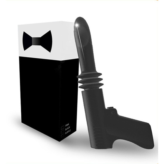 Gode vibrant avec poussée Fuck Gun 10 x 3cm